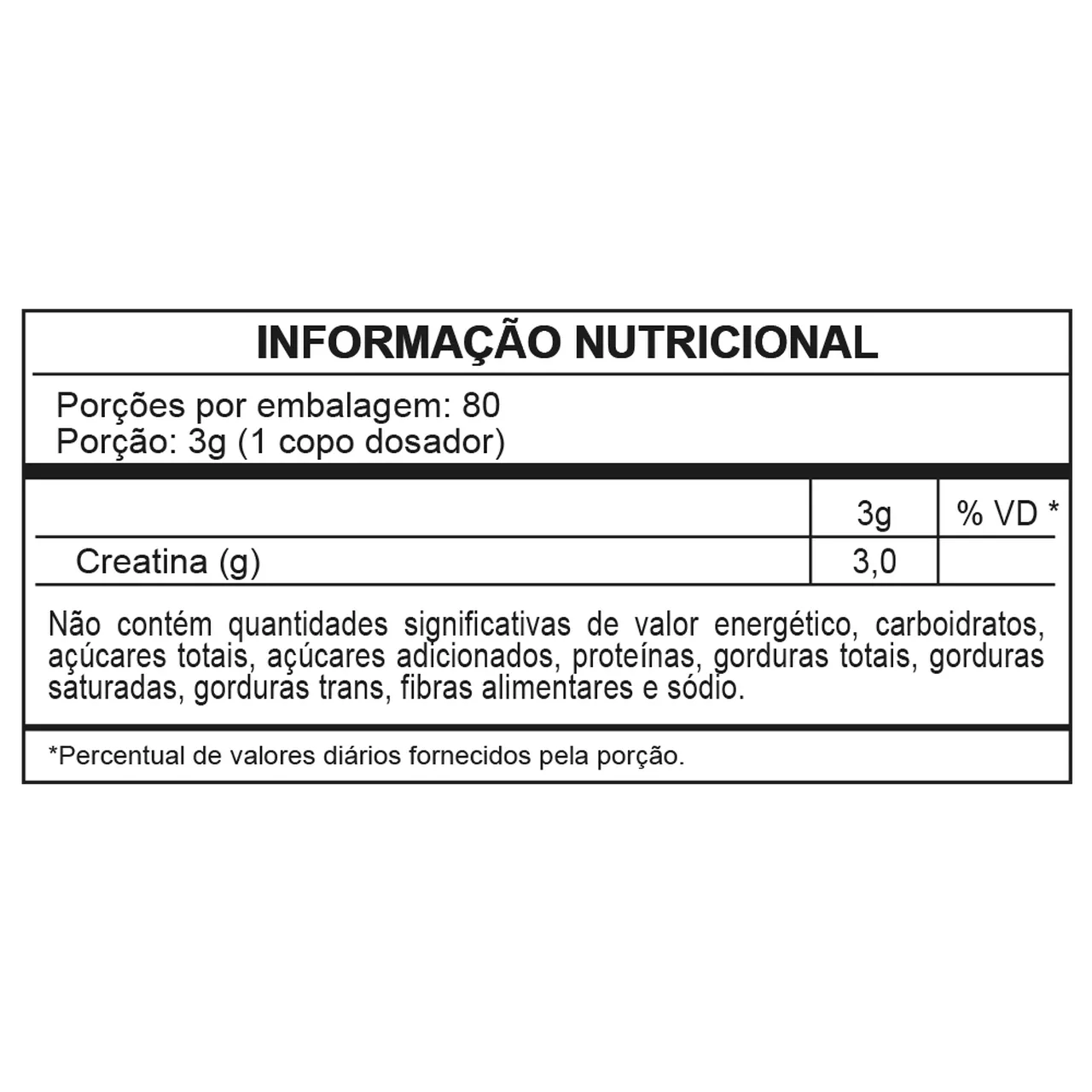 creatina sem sabor - 240g - Imagem 2